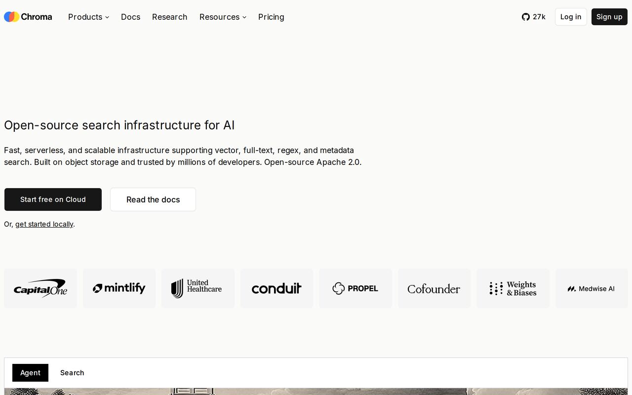 Chroma Cloud homepage