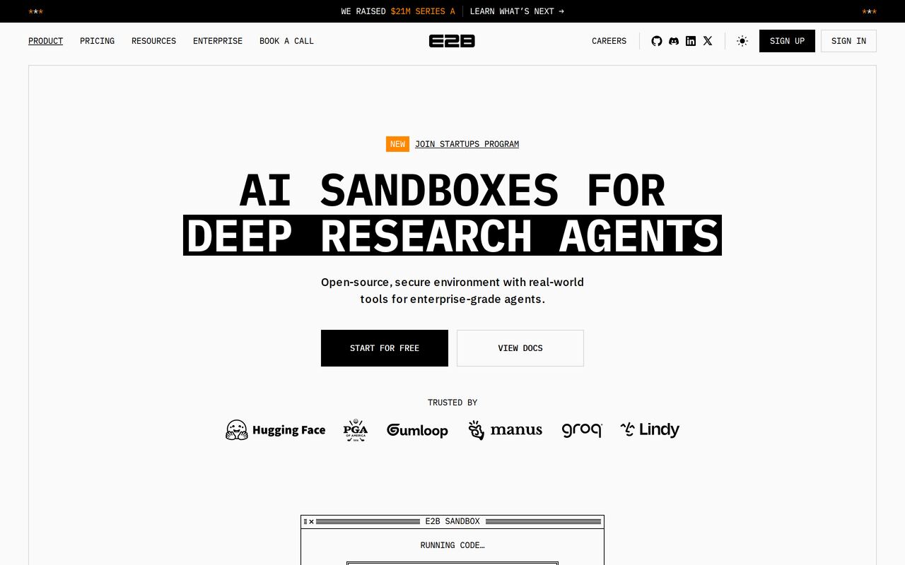 E2B homepage