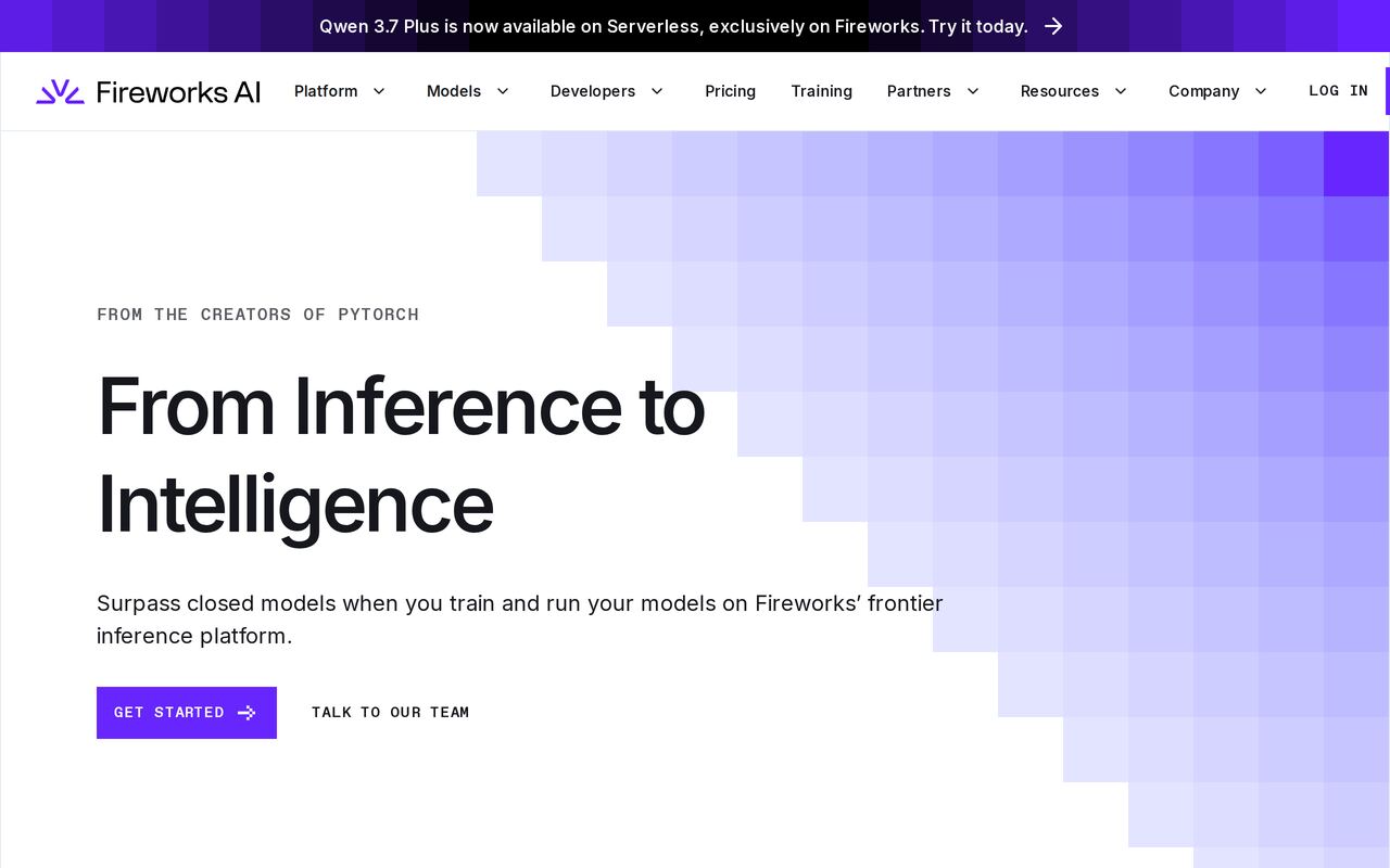 Fireworks AI homepage