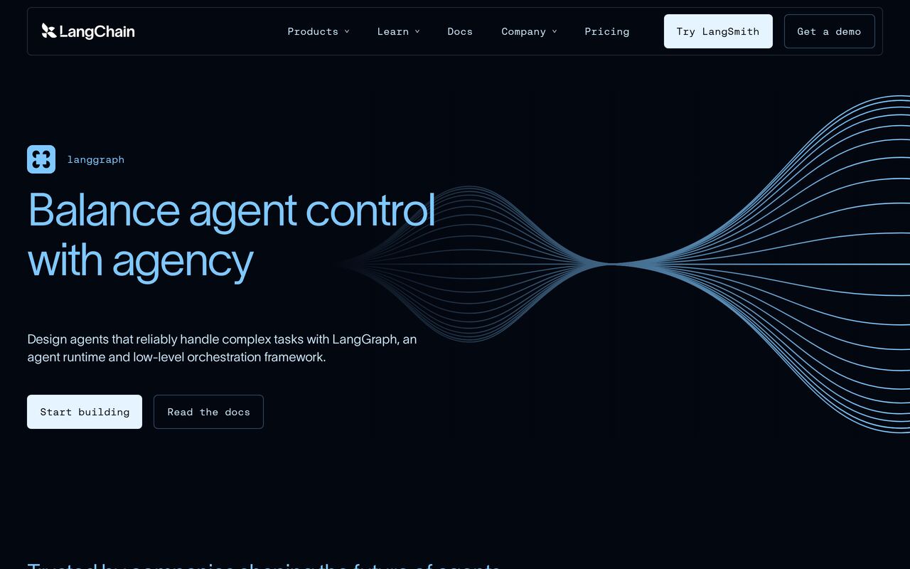 LangGraph Platform homepage