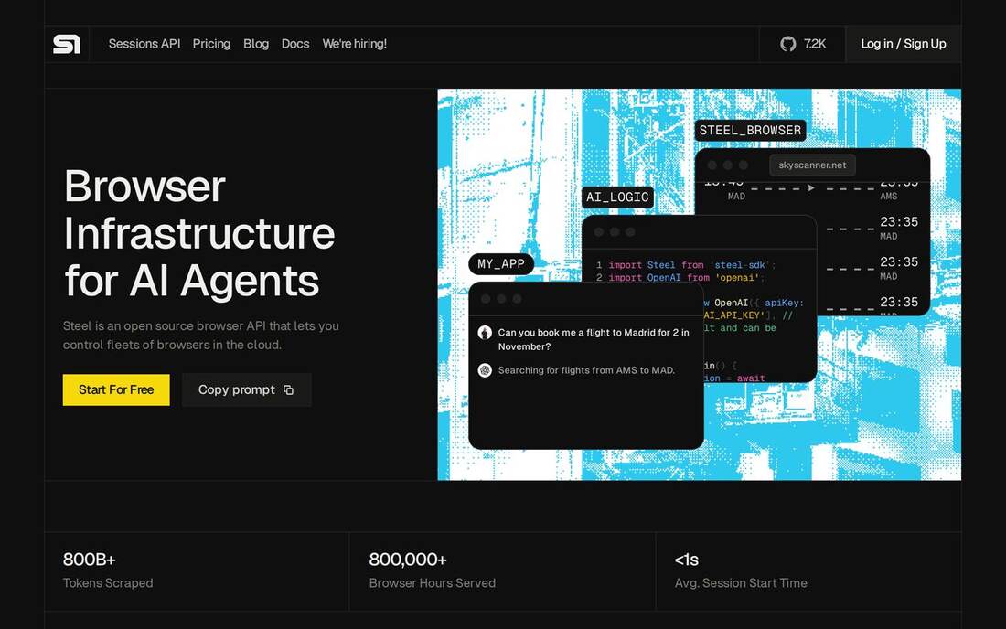 Steel homepage